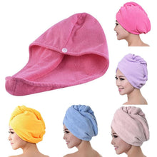 Load image into Gallery viewer, 1pc Bathing Towel Cap Hat Microfibre Super Absorbent Water Ultra Soft Durable Hair Drying Wrap Cloth Quick Dry Hair 60cm * 25cm
