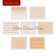 Load image into Gallery viewer, 9pcs/set Geometric Pattern Cookies Stencil Children DIY Drawing Stencil Template Cream Cake Mold Cake Decorating Tool Bakeware

