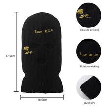 Load image into Gallery viewer, Neck Gaiters 1Pc Embroidery Balaclava Face Mask 3-Hole for Cold Weather, Winter Ski Mask for Men and Women Thermal Cycling Mask Christmas Gif
