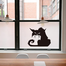 Load image into Gallery viewer, 1Pc Halloween Black Cats Decoration Stickers Removable Wall Stickers Funny Creative Cartoon Sticker Household Party Decoration
