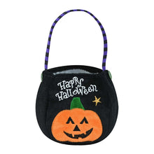 Load image into Gallery viewer, 1pc Halloween Loot Party Kids Pumpkin Trick Or Treat Tote Bags Candy Bag Halloween Candy Storage Bucket Portable Gift Basket
