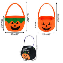 Load image into Gallery viewer, 1pc Halloween Loot Party Kids Pumpkin Trick Or Treat Tote Bags Candy Bag Halloween Candy Storage Bucket Portable Gift Basket
