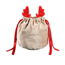 Load image into Gallery viewer, 5PC Christmas Reindeer Candy Gift Bag Velvet Santa Sacks Drawstring Bag Christmas Decoration Kids Gift Party Favor New Year Gift
