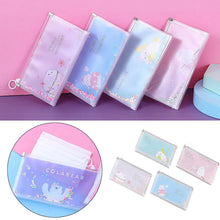 Load image into Gallery viewer, 1Pc Mask Storage Bag Portable PP Face Mask Holder Dustproof Zip Pouch Mask Pollution-Free Save Bags Bills Files Bag Pencil Bags
