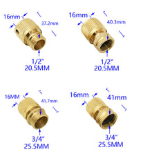 Load image into Gallery viewer, 1pc Brass 1/2 3/4" Thread Quick Connector Garden Water Gun Connector Car Washing Machine Male/Female 1/2 3/4" Tap adapter
