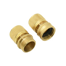 Load image into Gallery viewer, 1pc Brass 1/2 3/4" Thread Quick Connector Garden Water Gun Connector Car Washing Machine Male/Female 1/2 3/4" Tap adapter
