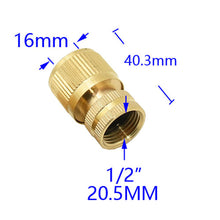 Load image into Gallery viewer, 1pc Brass 1/2 3/4" Thread Quick Connector Garden Water Gun Connector Car Washing Machine Male/Female 1/2 3/4" Tap adapter
