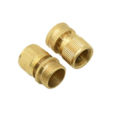 Load image into Gallery viewer, 1pc Brass 1/2 3/4" Thread Quick Connector Garden Water Gun Connector Car Washing Machine Male/Female 1/2 3/4" Tap adapter
