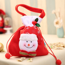 Load image into Gallery viewer, 2pcs New Christmas Santa Sack Children Xmas Gifts Candy Stocking Bag Exquisite Santa Claus Printed Linen Christmas Candy Bag
