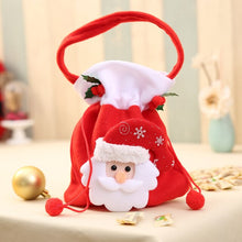 Load image into Gallery viewer, 2pcs New Christmas Santa Sack Children Xmas Gifts Candy Stocking Bag Exquisite Santa Claus Printed Linen Christmas Candy Bag
