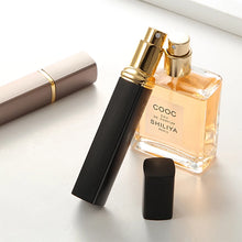Load image into Gallery viewer, 1pcs 6 color Metal Case Glass Tank Perfume Bottle Aluminum Nozzle Spray Refillable Bottle Parfum Cosmetic Glass Container 12ml
