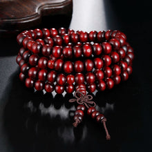 Load image into Gallery viewer, 1Pcs 8mm Natural Sandalwood Buddhist Buddha Meditation Wood Prayer Bead Mala Bracelet Bangles Women Men Jewelry 108 Beads
