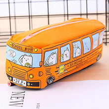Load image into Gallery viewer, Pencil Case  Creative large Capacity Canvas Bus School Supplies
