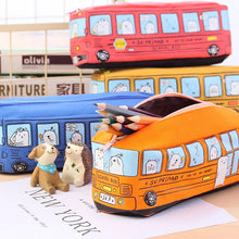 Load image into Gallery viewer, Pencil Case  Creative large Capacity Canvas Bus School Supplies
