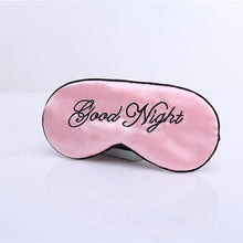 Load image into Gallery viewer, 1Pcs Cute Sleep Eye Cover Mask Padded Shade Covers Good Night Travel Relax Aid Blindfold Blue Purple Green Beige Sleep Mask
