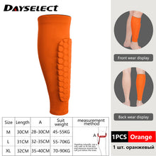Load image into Gallery viewer, 1Pcs Sports Football Cycling Compression Sleeves Honeycomb Sponge Safety Calf Leg Shin Sports Protection Men Women
