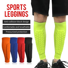 Load image into Gallery viewer, 1Pcs Sports Football Cycling Compression Sleeves Honeycomb Sponge Safety Calf Leg Shin Sports Protection Men Women
