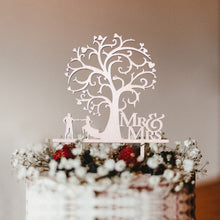 Load image into Gallery viewer, 1Pcs Wooden Love Just Married Mr&amp;Mrs Cake Topper DIY Wedding Cake Topper Engagement Gifts Letter Cake Decoration Supplies Favors
