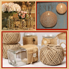 Load image into Gallery viewer, 1Roll 25/50/100/200m Natural Jute Hemp Rope Home Decoration Retro Style DIY Craft Cord Decorative Rope 1-14 mm Diameter Handmade
