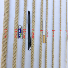 Load image into Gallery viewer, 1Roll 25/50/100/200m Natural Jute Hemp Rope Home Decoration Retro Style DIY Craft Cord Decorative Rope 1-14 mm Diameter Handmade
