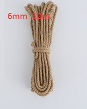Load image into Gallery viewer, 1Roll 25/50/100/200m Natural Jute Hemp Rope Home Decoration Retro Style DIY Craft Cord Decorative Rope 1-14 mm Diameter Handmade
