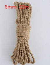 Load image into Gallery viewer, 1Roll 25/50/100/200m Natural Jute Hemp Rope Home Decoration Retro Style DIY Craft Cord Decorative Rope 1-14 mm Diameter Handmade
