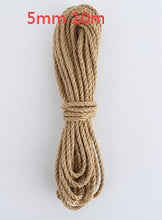 Load image into Gallery viewer, 1Roll 25/50/100/200m Natural Jute Hemp Rope Home Decoration Retro Style DIY Craft Cord Decorative Rope 1-14 mm Diameter Handmade
