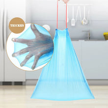 Load image into Gallery viewer, 1Roll   Trash Bags Garbage Bag Storage Kitchen Garbage Box 15pcs/roll Household Disposable PE Drawstring Handles
