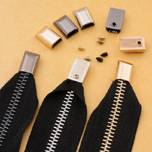 Load image into Gallery viewer, 1Rolls100m Double Side Fabric Adhesive Hemming Tape &amp; 5pcs 17mm Metal Zipper Pull Zipper Tail Clip Buckle Sewing Accessories
