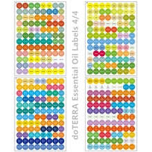 Load image into Gallery viewer, 1set Pre-Printed Essential Oil Bottles Cap Lid Labels Round Circle Stickers Colorful For ALL doTERRA Young Living Oils Organizer
