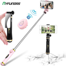 Load image into Gallery viewer, Handheld Tripod Mini Selfie Stick Monopod for iPhone Samsung Huawei Xiaomi Bluetooth Remote Tripod
