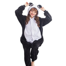 Load image into Gallery viewer, Christmas Adult Penguin Unicorn Pig Zebra Kigurumi Cosplay Hooded One Piece Doraemon Pajama Onesie Costume Flannel Clothing XL
