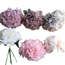 Load image into Gallery viewer, 5pcs white artificial silk peony big flowers head for wedding decoration fake flowers bouquet for home decorative faux flower
