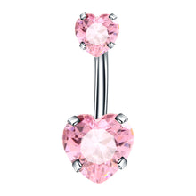 Load image into Gallery viewer, 1pcs New zirconia fashion surgical stainless steel navel piercing body jewelry accessories
