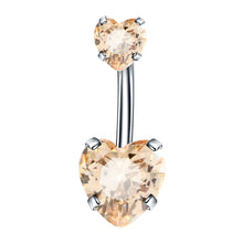 Load image into Gallery viewer, 1pcs New zirconia fashion surgical stainless steel navel piercing body jewelry accessories
