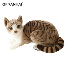 Load image into Gallery viewer, 1pc Simulation American Shorthai &amp; Siamese Cat Plush Stuffed Lifelike Doll Animal Pet Toys For Children Home Decor Baby Gift
