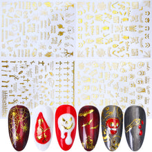Load image into Gallery viewer, 1pc Spider Web Nail Stickers 3D Ghost Skull Pumpkin Transfer Foil Transfer DIY Manicure Slider Nail Art Decoration TRSTZG032-040
