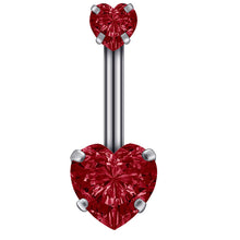 Load image into Gallery viewer, 1pc Top Bijoux Double Heart Belly Piercing Nombril Belly Button Rings Navel Piercing Ombligo Sexy Belly Dance Pircing Earrings
