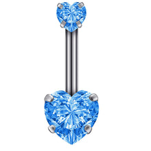Load image into Gallery viewer, 1pc Top Bijoux Double Heart Belly Piercing Nombril Belly Button Rings Navel Piercing Ombligo Sexy Belly Dance Pircing Earrings
