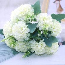 Load image into Gallery viewer, 1pcs 10 flower head peony fake flowers  luxury bouquet wedding decoration home table decoration sky blue fake flower
