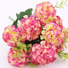 Load image into Gallery viewer, 1pcs 10 flower head peony fake flowers  luxury bouquet wedding decoration home table decoration sky blue fake flower
