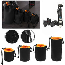 Load image into Gallery viewer, 1pcs Camera Lens Pouch Bag Neoprene Waterproof Soft Video Camera Lens Pouch Bag Case For Canon Sony for Most Digital SLR Camera
