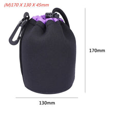 Load image into Gallery viewer, 1pcs Camera Lens Pouch Bag Neoprene Waterproof Soft Video Camera Lens Pouch Bag Case For Canon Sony for Most Digital SLR Camera
