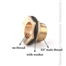 Load image into Gallery viewer, 1pcs Copper Water Tank Connector 3/4" 1" Male Brass Pipe Single Loose Key Swivel Fittings Nut Jointer Fish Tank Copper Adapter
