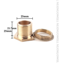 Load image into Gallery viewer, 1pcs Copper Water Tank Connector 3/4" 1" Male Brass Pipe Single Loose Key Swivel Fittings Nut Jointer Fish Tank Copper Adapter
