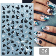 Load image into Gallery viewer, 1pcs Maple Leaves Nail Stickers Lines Sticker Yellow Gold Fall Decals Sliders Nail Art Decoration Autumn Adhesive DIY Manicures
