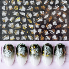 Load image into Gallery viewer, 1pcs Maple Leaves Nail Stickers Lines Sticker Yellow Gold Fall Decals Sliders Nail Art Decoration Autumn Adhesive DIY Manicures
