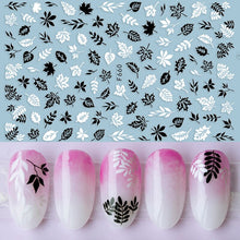 Load image into Gallery viewer, 1pcs Maple Leaves Nail Stickers Lines Sticker Yellow Gold Fall Decals Sliders Nail Art Decoration Autumn Adhesive DIY Manicures
