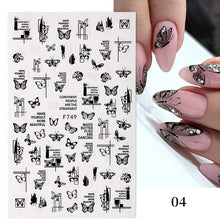 Load image into Gallery viewer, 1pcs Maple Leaves Nail Stickers Lines Sticker Yellow Gold Fall Decals Sliders Nail Art Decoration Autumn Adhesive DIY Manicures
