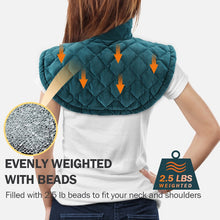 Load image into Gallery viewer, 2.2lb Large Shoulder Neck Back Heating Shawl Wrap Heat Therapy Heater Weighted Heating Pad for Pain Relief
